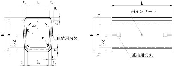 横断暗渠形状図